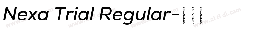 Nexa Trial Regular字体转换